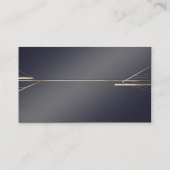 Modern minimalistisch zwart en goud Visitekaartje (Achterkant)