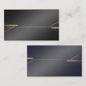 Modern minimalistisch zwart en goud Visitekaartje (Voorkant / Achterkant)