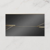 Modern minimalistisch zwart en goud Visitekaartje (Voorkant)