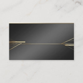 Modern minimalistisch zwart en goud Visitekaartje