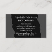 Modern minimalistisch zwart en grijs 1 foto visitekaartje (Achterkant)