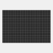 Modern minimalistisch zwart en wit inpakpapier vel (Voorkant 2)