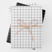 Modern minimalistisch zwart en wit inpakpapier vel (In situ)