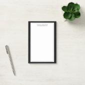 Modern minimalistisch zwart en wit, op maat post-it® notes (Kantoor)