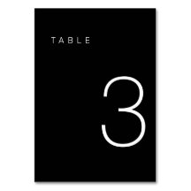 Modern Minimalistisch Zwart en Wit Tafelnummer 3