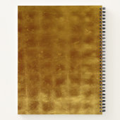 Modern minimalistisch zwart goudmonogram notitieboek (Achterkant)