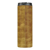 Modern minimalistisch zwart goudmonogram thermosbeker (Achterkant)