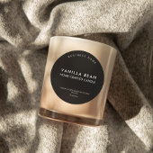 Modern minimalistisch zwart homemade-productlabel ronde sticker