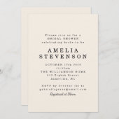 Modern minimalistisch zwart Ivory Vrijgezellenfees Kaart (Voorkant / Achterkant)