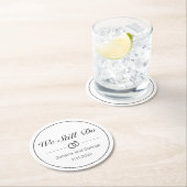 Modern minimalistisch zwart Jubileum Ronde Kartonnen Onderzetter (Insitu)