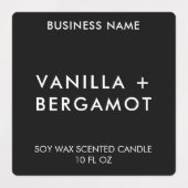 Modern minimalistisch zwart kaartenlabel labels (Design 2)