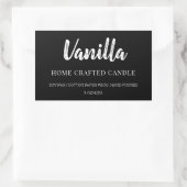 Modern minimalistisch zwart kaartenlabel rechthoekige sticker (Tas)