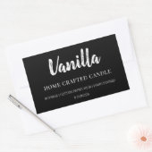 Modern minimalistisch zwart kaartenlabel rechthoekige sticker (Envelop)