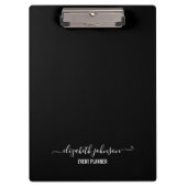 Modern minimalistisch zwart klembord (Voorkant)