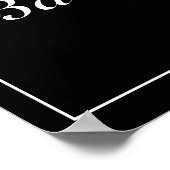 Modern minimalistisch zwart Mitzvah welkomstteken Poster (Hoek)