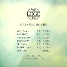 Modern minimalistisch zwart | Openingstijden van b