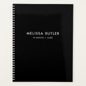 Modern minimalistisch zwart planner (Voorkant)