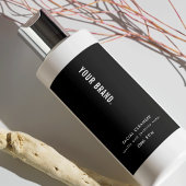 Modern minimalistisch zwart product waterdicht lab voedselcontainer etiket