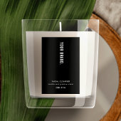 Modern minimalistisch zwart product waterdicht lab voedselcontainer etiket