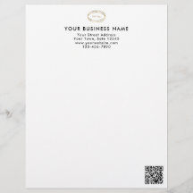 Modern Minimalistisch Zwart QR Code Zakelijk Logo