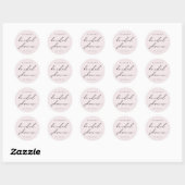 Modern minimalistisch zwart-roze Vrijgezellenfeest Ronde Sticker (Vel)