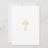 Modern minimalistisch zwart script Baby Fotodoop Kaart (Achterkant)