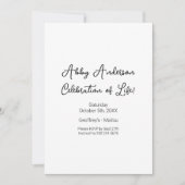 Modern minimalistisch zwart script viering van het kaart (Voorkant)