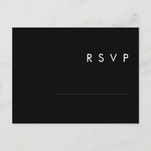Modern minimalistisch zwart Song Request RSVP Brie Briefkaart