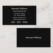 Modern minimalistisch zwart Visitekaartje (Voorkant / Achterkant)