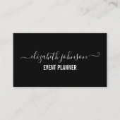 Modern minimalistisch zwart visitekaartje (Voorkant)