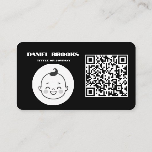 Modern minimalistisch zwart Visitekaartje (Achterkant)