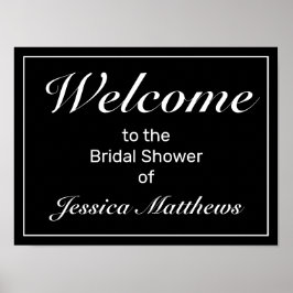 Modern minimalistisch zwart Vrijgezellenfeest welk Poster