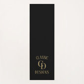 Modern minimalistisch zwart werkuiteinde yogamat (Voorkant)