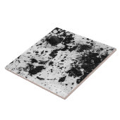 Modern Minimalistisch zwart-wit Abstract patroon Tegeltje (Zijkant)