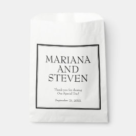 Modern minimalistisch zwart wit bedankzakje
