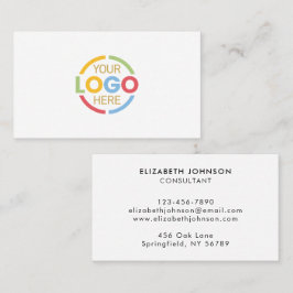 Modern minimalistisch zwart wit bedrijf Logo Busin Visitekaartje