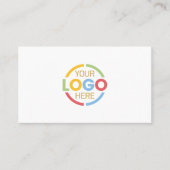 Modern minimalistisch zwart wit bedrijf Logo Busin Visitekaartje (Voorkant)