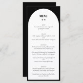 Modern Minimalistisch Zwart Wit Berichten Menu (Voorkant / Achterkant)