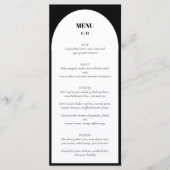 Modern Minimalistisch Zwart Wit Berichten Menu (Voorkant)