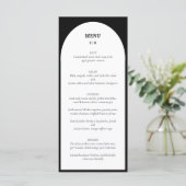 Modern Minimalistisch Zwart Wit Berichten Menu (Staand voorkant)