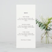 Modern Minimalistisch Zwart-Wit Diner Menu (Staand voorkant)