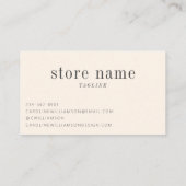 Modern minimalistisch zwart-wit Editable Hartelijk Visitekaartje (Achterkant)