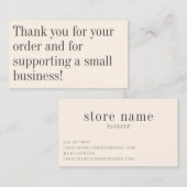 Modern minimalistisch zwart-wit Editable Hartelijk Visitekaartje (Voorkant / Achterkant)