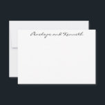 Modern minimalistisch zwart wit, eenvoudig gebogen bedankkaart<br><div class="desc">Moderne,  minimale zwarte,  eenvoudige cursieve scripttypografie Hartelijk dank</div>