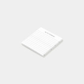 Modern minimalistisch zwart-wit gevoerd post-it® notes (Schuin)