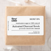 Modern Minimalistisch zwart-wit huidverzorgingslab Etiket (Insitu)