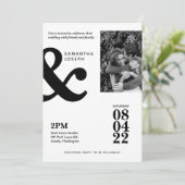 Modern minimalistisch zwart-wit kaart (Staand voorkant)