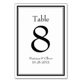 Modern minimalistisch zwart wit kaart (Achterkant)