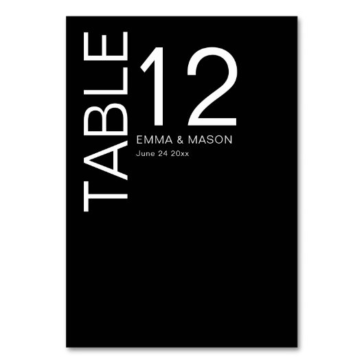 Modern minimalistisch zwart-wit kaart (Achterkant)