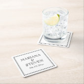 Modern minimalistisch zwart-wit kartonnen onderzetters (Insitu)